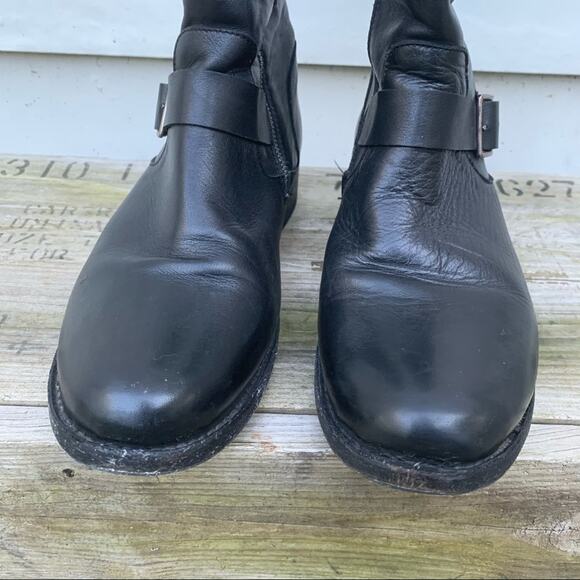 Frye Vicky Engineer Boots black buckle leather 11B Style 3478817 - Picture 2 of 13